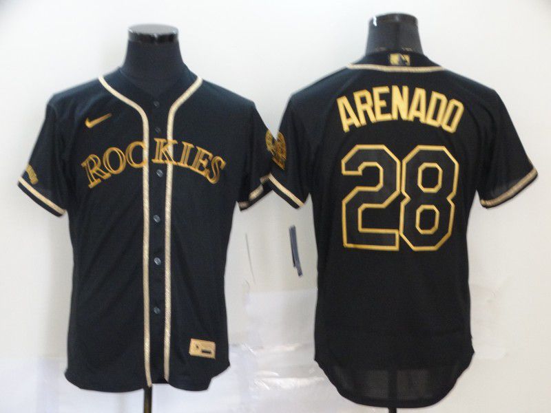 Men Colorado Rockies #28 Arenado Black Nike Elite MLB Jerseys->cleveland indians->MLB Jersey